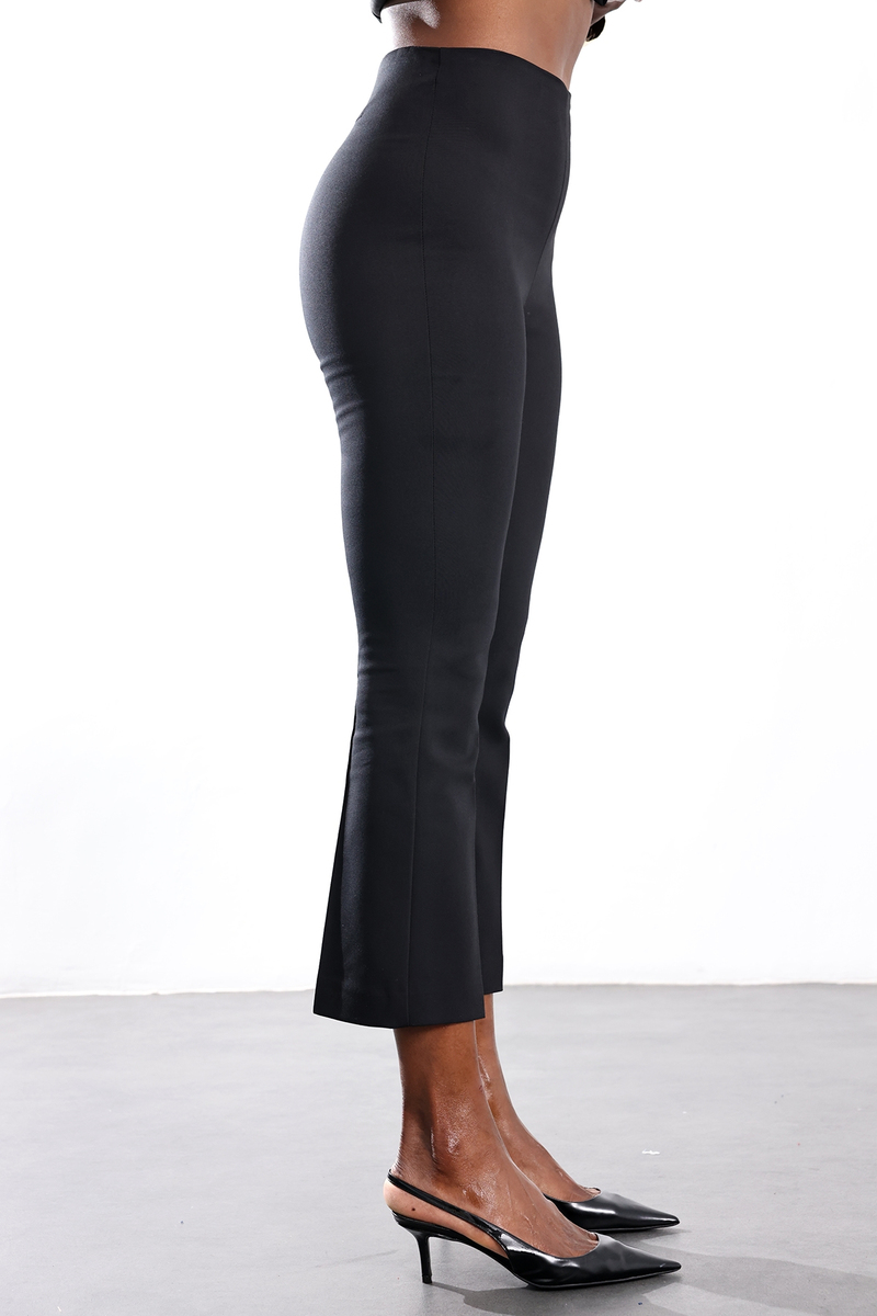 Siyah Mini Flare Pantolon 438