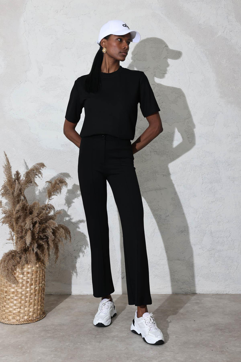 Siyah Modal Basic Tshirt Pantolon Takım 