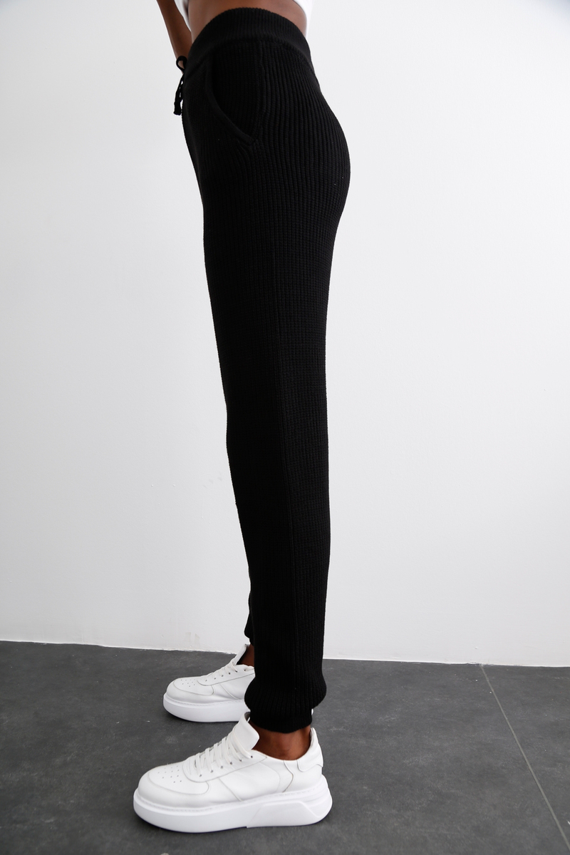 Siyah Örme Pantolon 2136