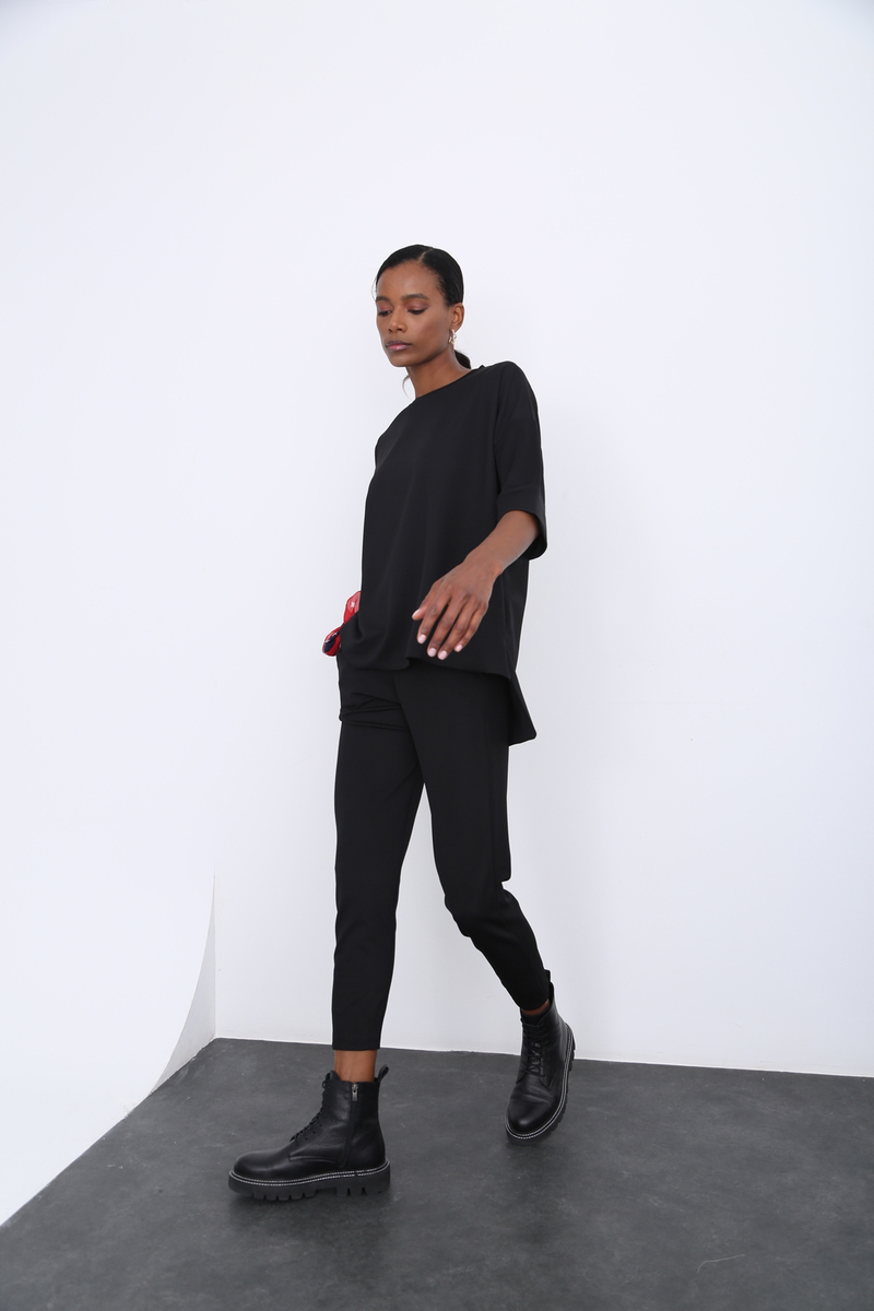 Siyah Oversize Duble Kol Takım 2002