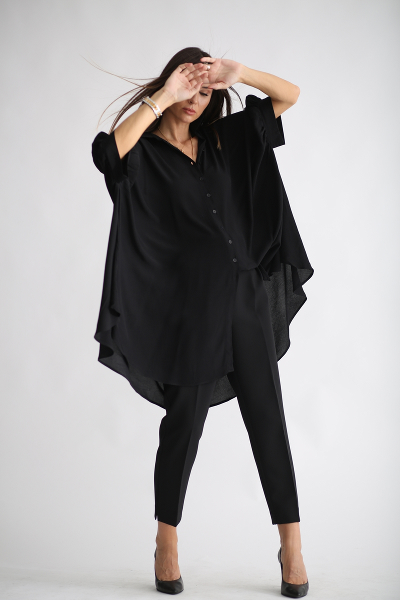 Siyah Oversize Elbise 2105