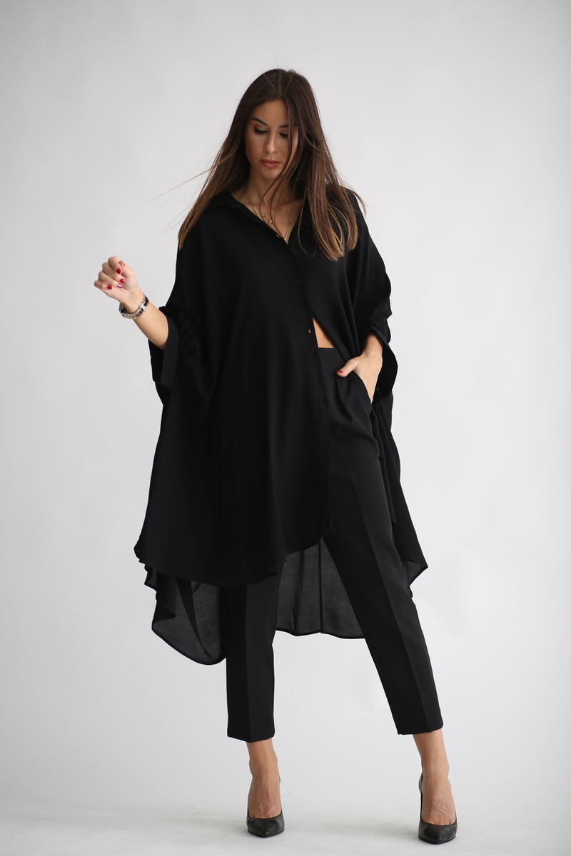 Siyah Oversize Elbise 2105