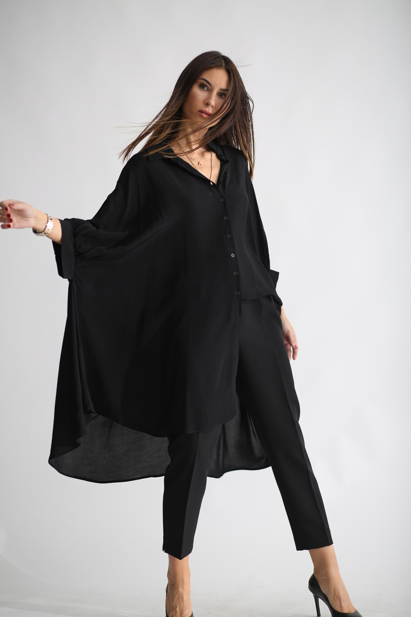 Siyah Oversize Elbise 2105