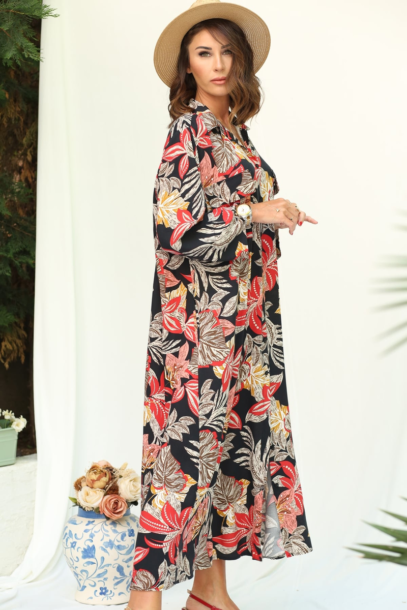 Siyah Oversize Gömlek Elbise 005