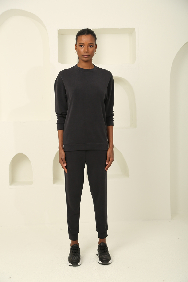 Siyah Oversize Modal Takım 