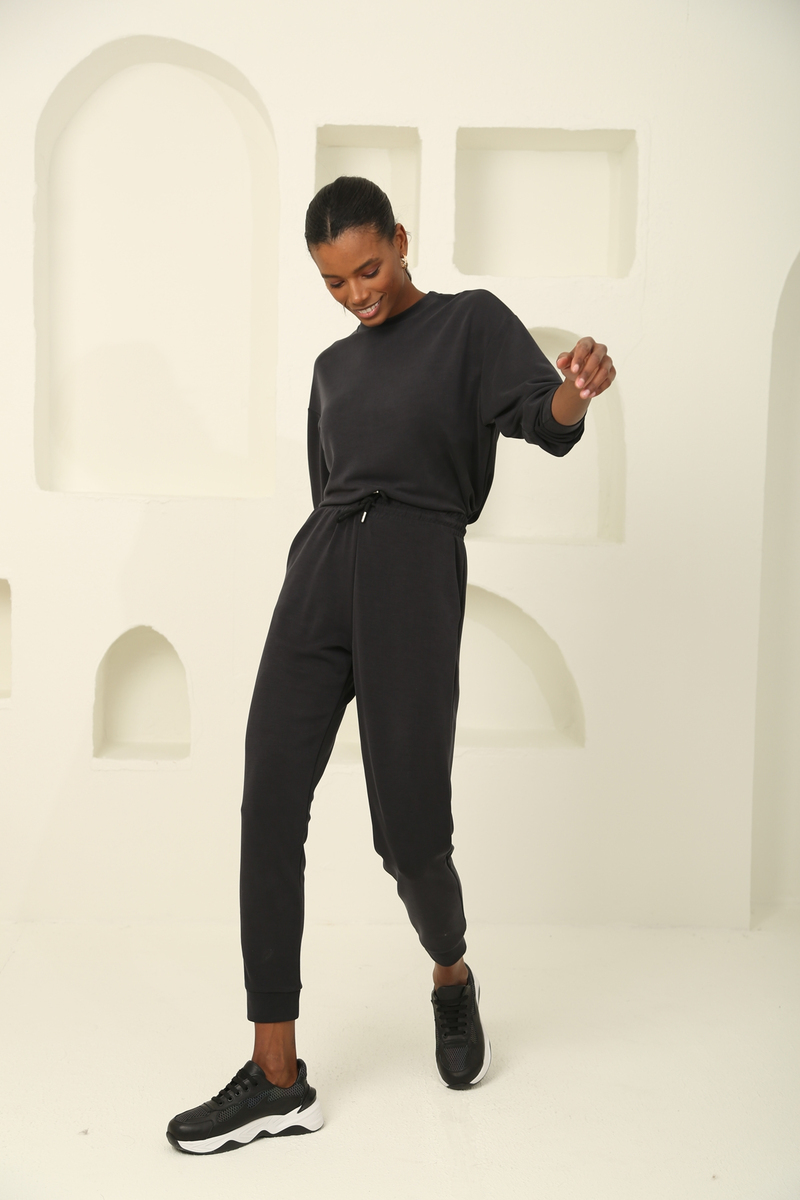 Siyah Oversize Modal Takım 