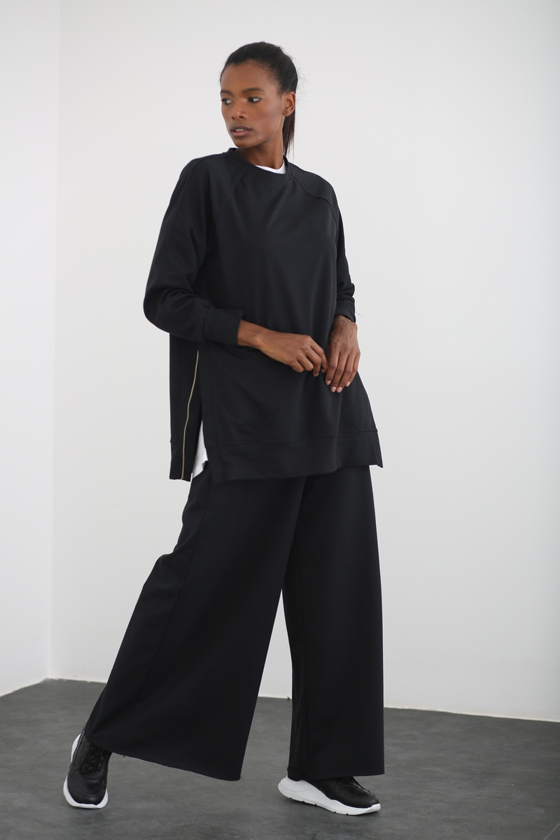 Siyah Oversize Sweatshirt 1315