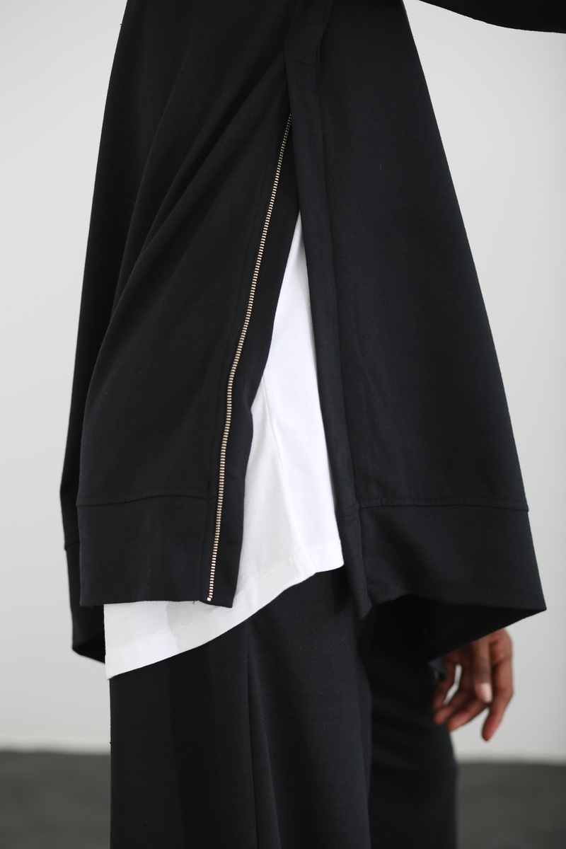 Siyah Oversize Sweatshirt 1315