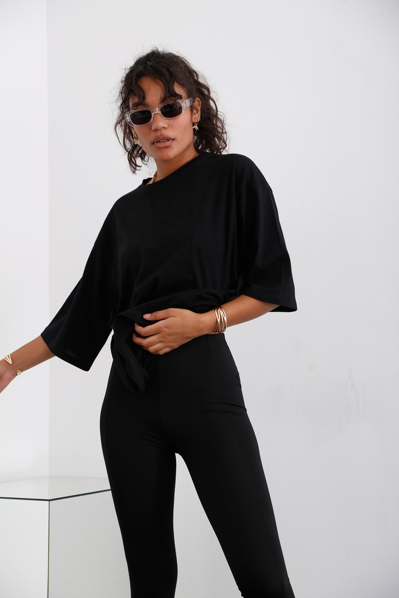 Siyah Oversize Tshirt 18740