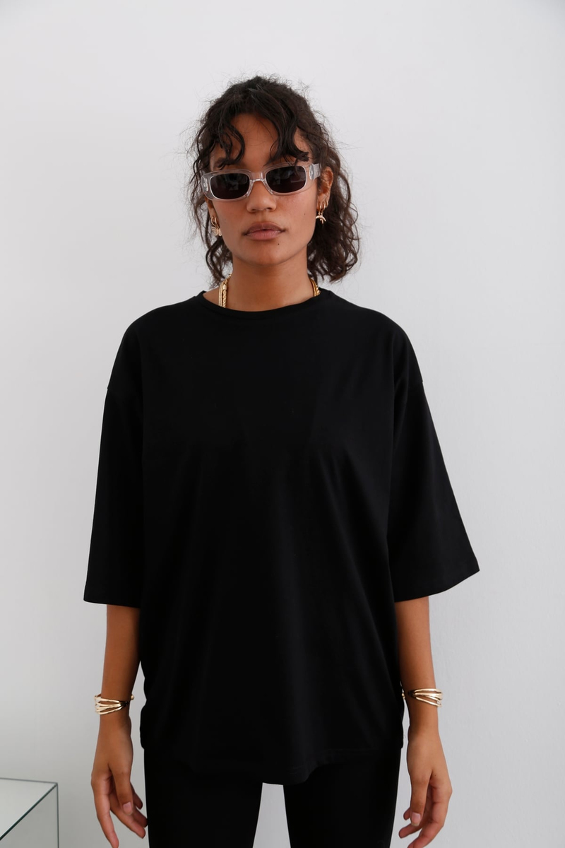 Siyah Oversize Tshirt 18740