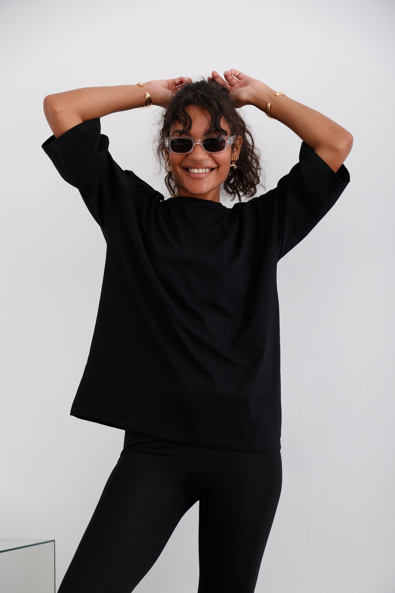 Siyah Oversize Tshirt 18740