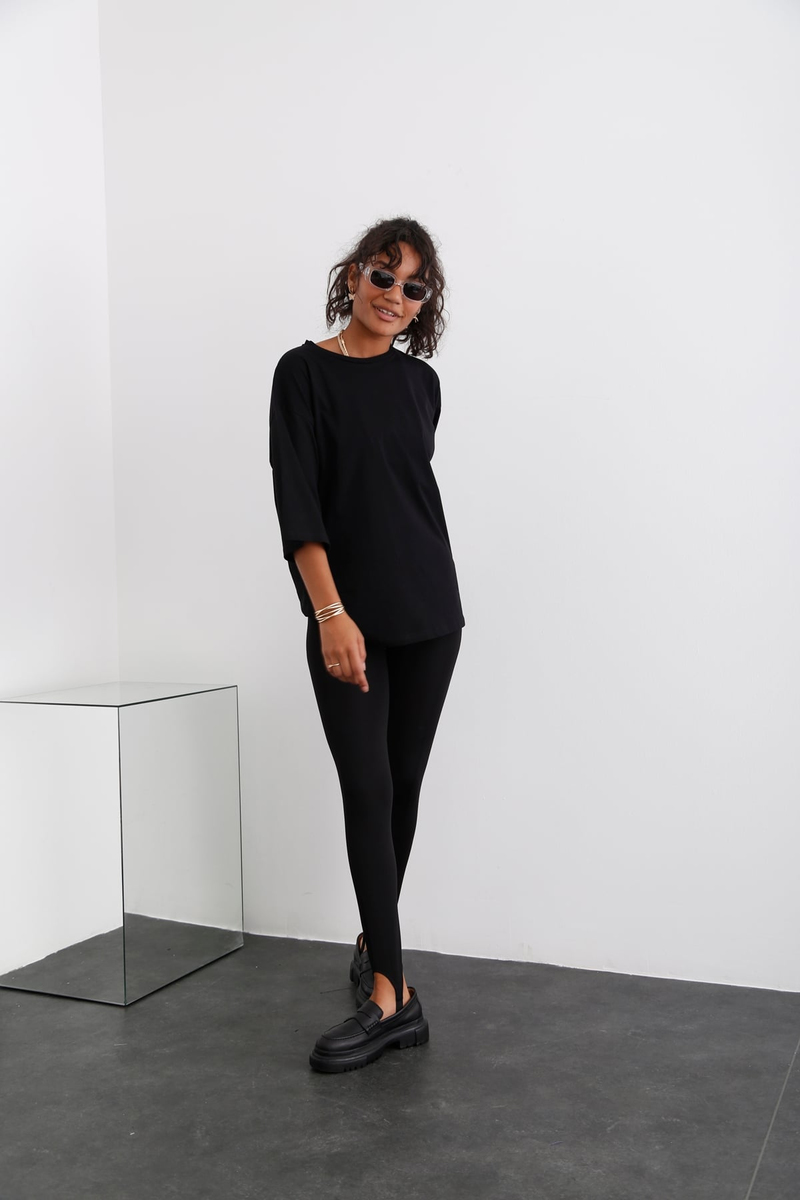 Siyah Oversize Tshirt 18740