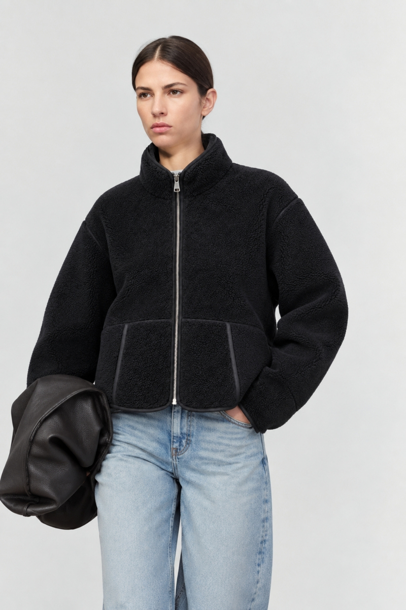 Siyah Polar Ceket 23236