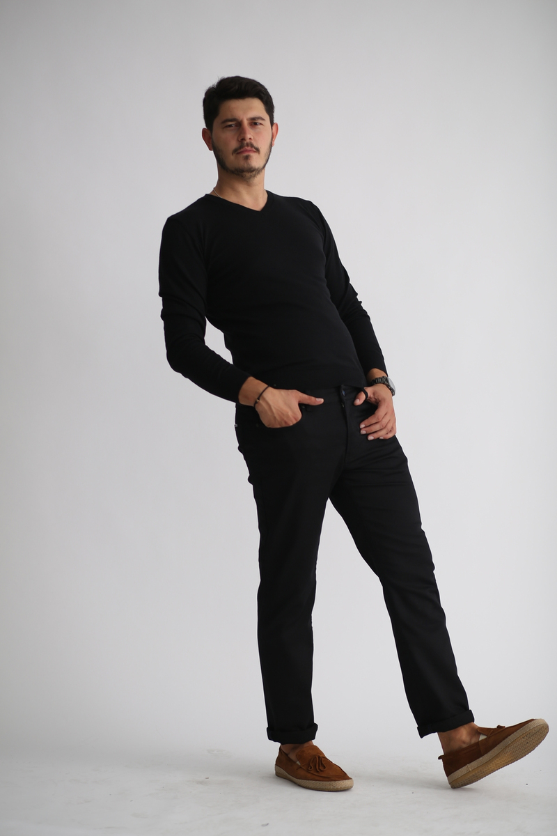 Siyah Regular Fit Jean 7263