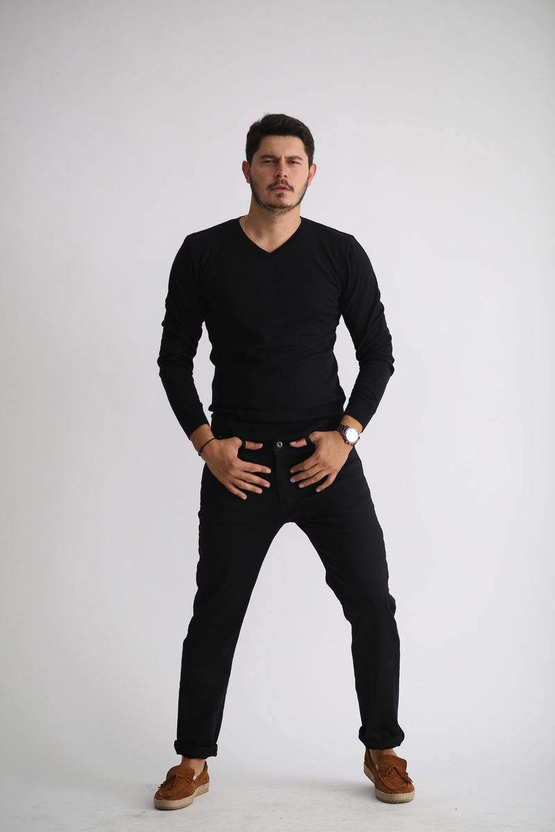 Siyah Regular Fit Jean 7263