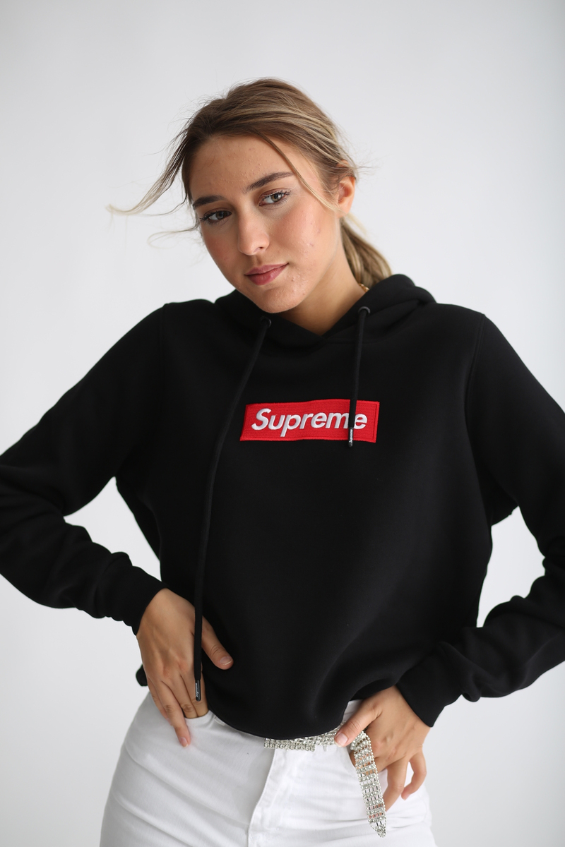 Siyah Şardonlu Baskılı Sweatshirt 