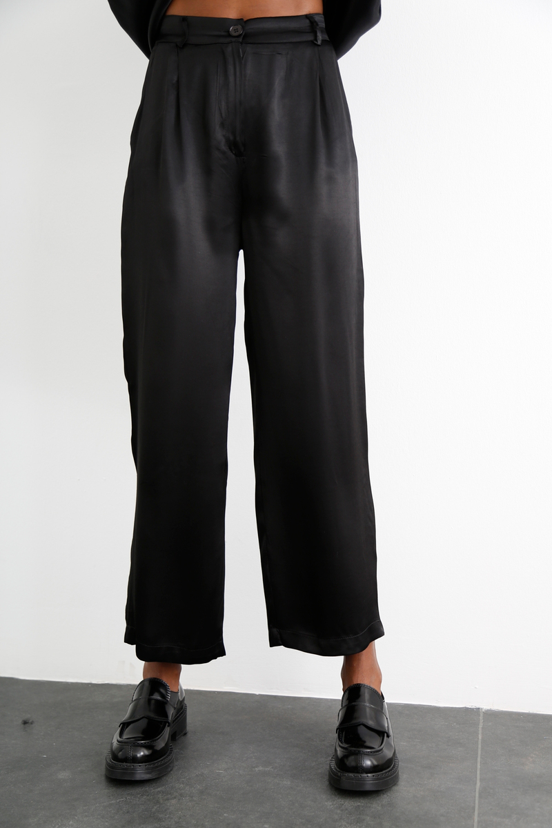 Siyah Saten Pantolon 50497