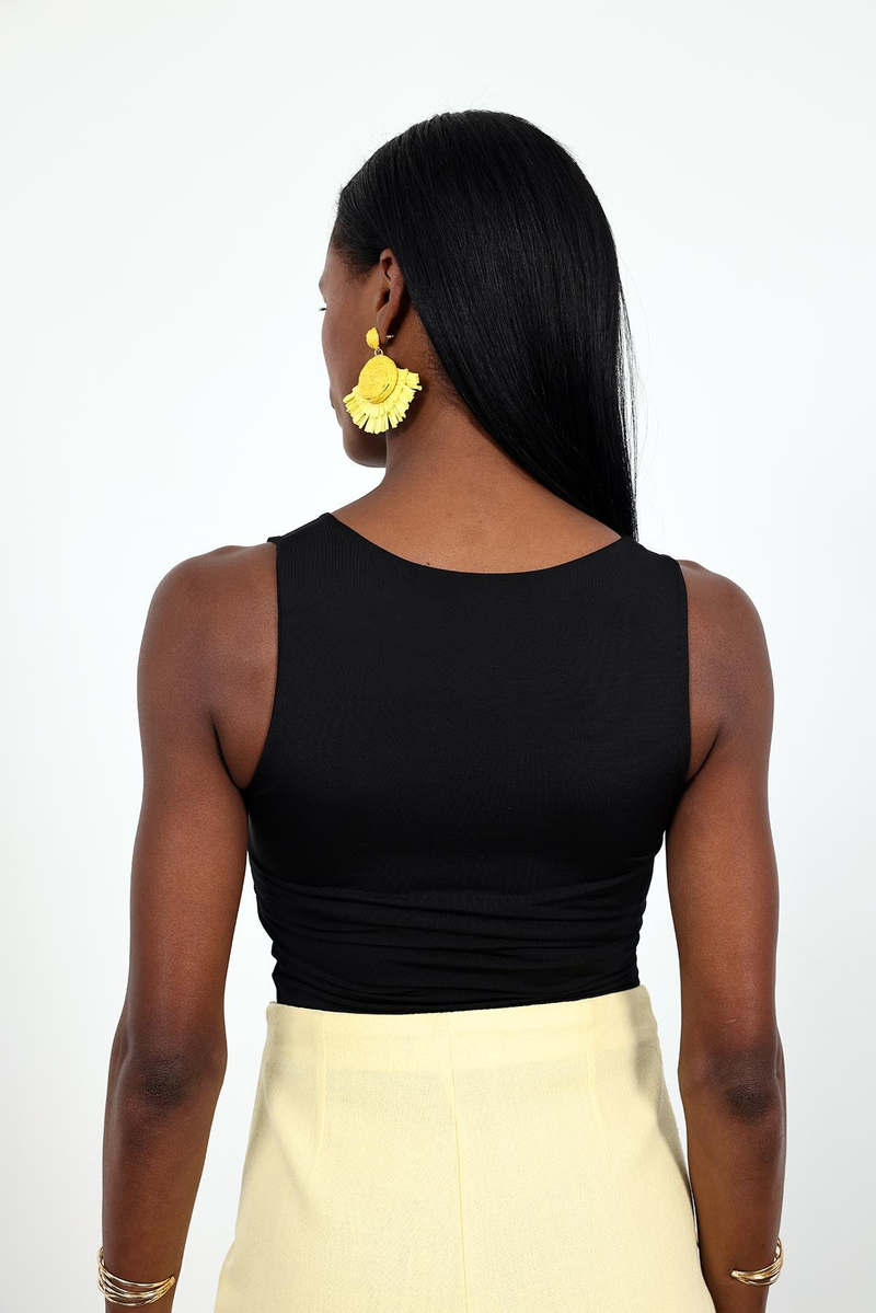 Siyah Sıfır Kol Jarse Atlet 015