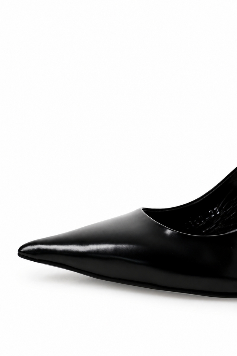Siyah Sivri Burun Slingback 25149