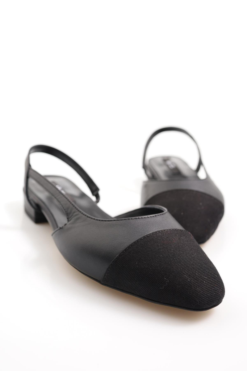 Siyah Slingback Babet 301