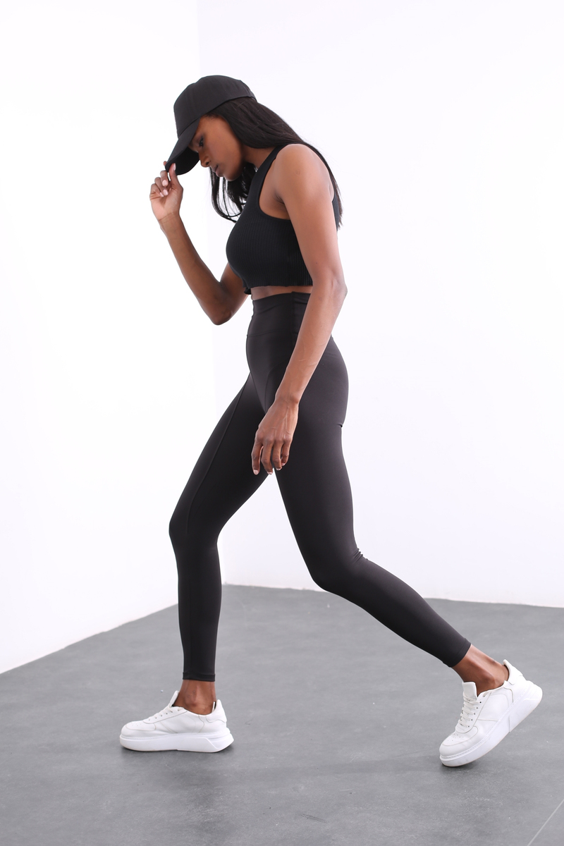 Siyah Sporcu Tayt 4239