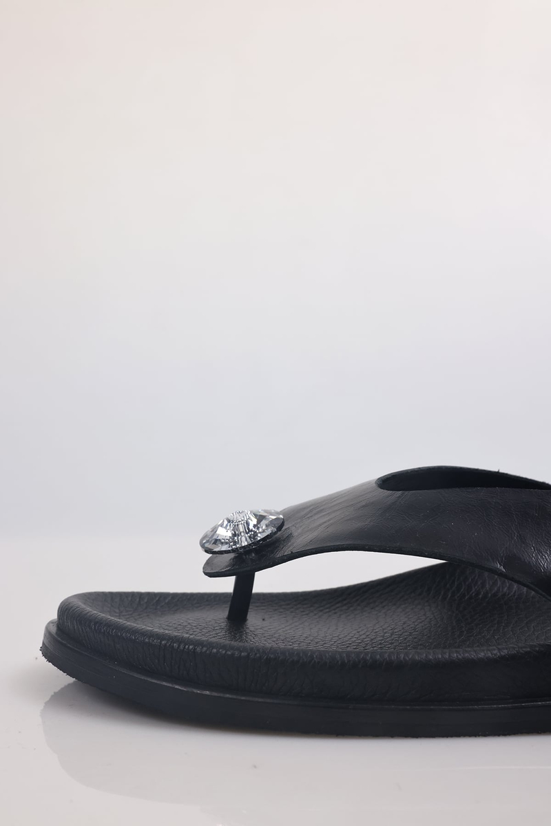 Siyah Swarovski Terlik 25293