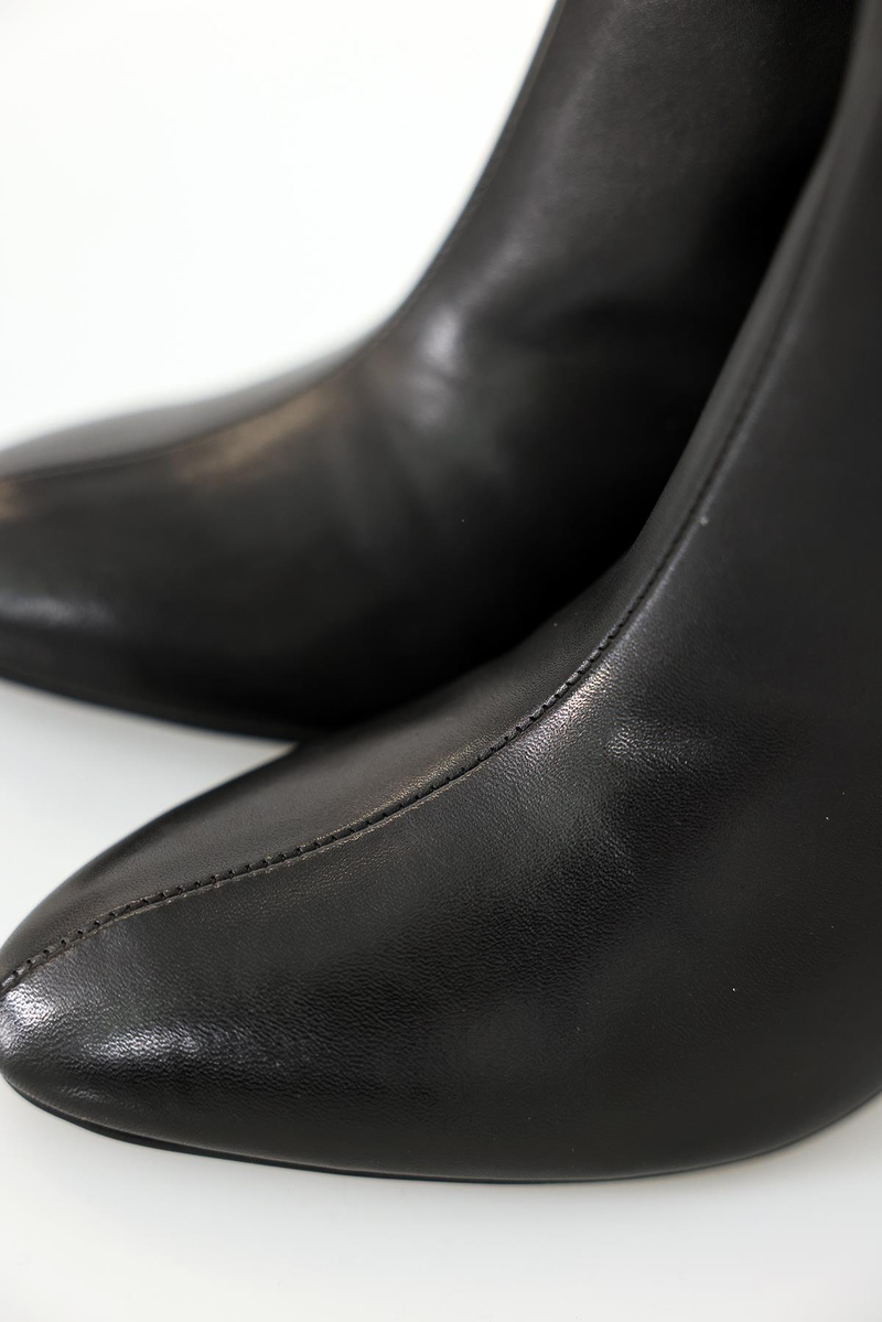 Siyah Topuklu Klasik Çizme 25357