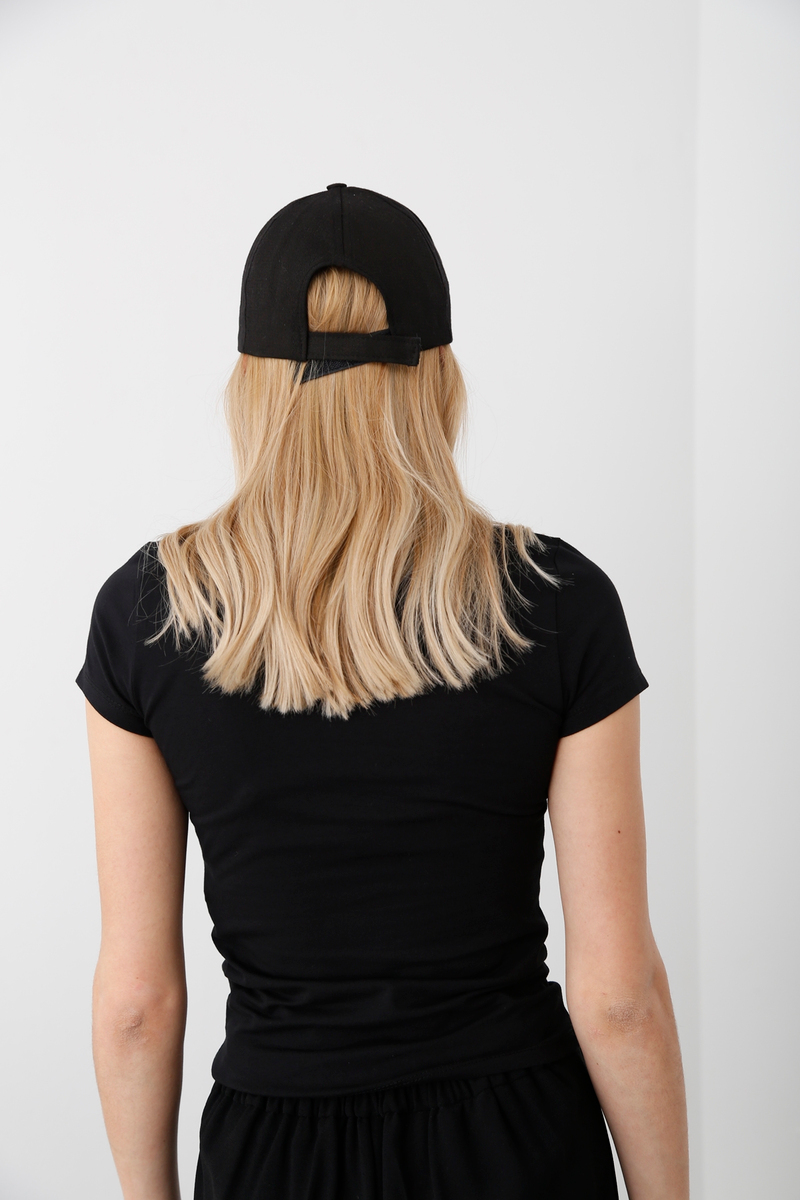 Siyah V Yaka Tshirt 4083