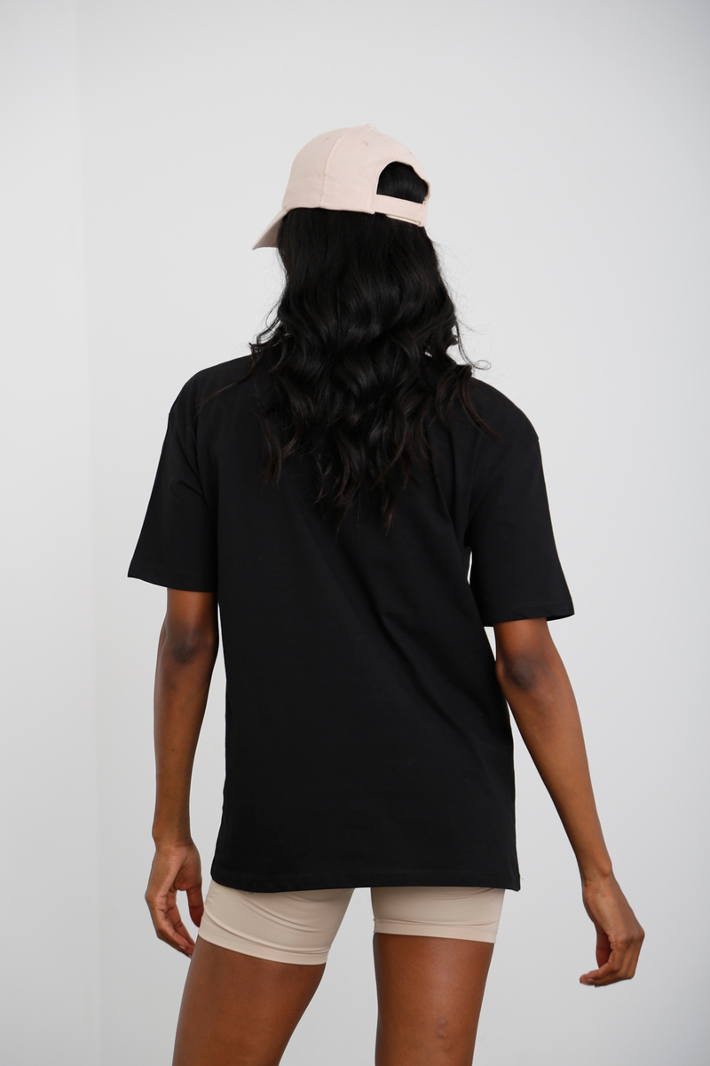 Siyah Yazı Baskılı Tshirt 80630