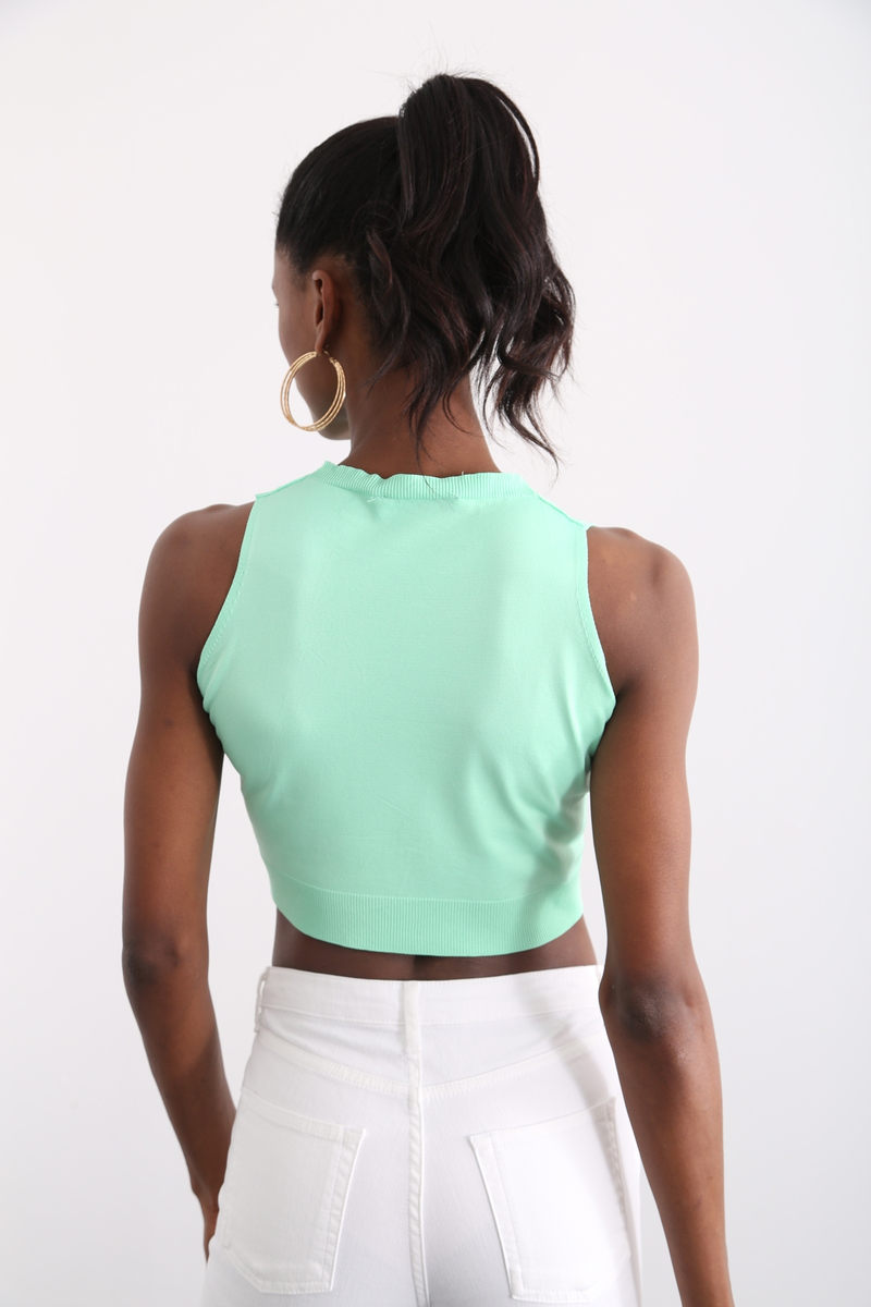 Su Yeşili Halter Kesim Atlet 21402