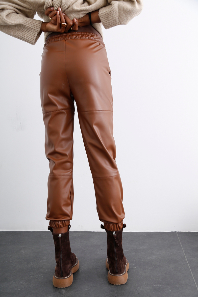 Taba Deri Jogger Pantolon 24327
