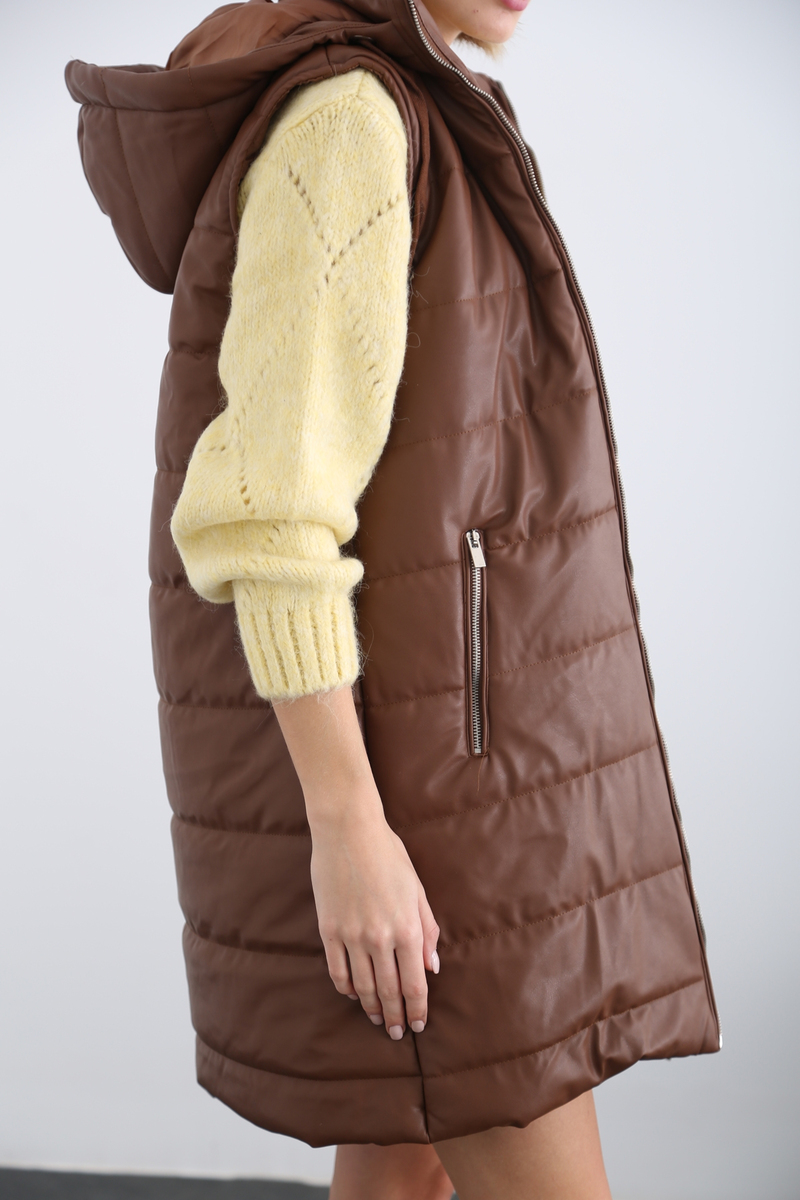 Taba Deri Yelek D89512