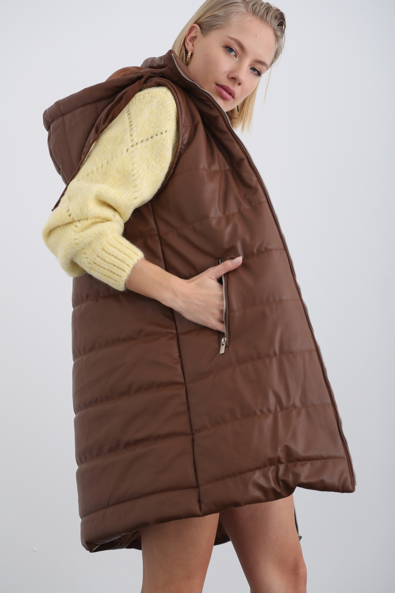 Taba Deri Yelek D89512