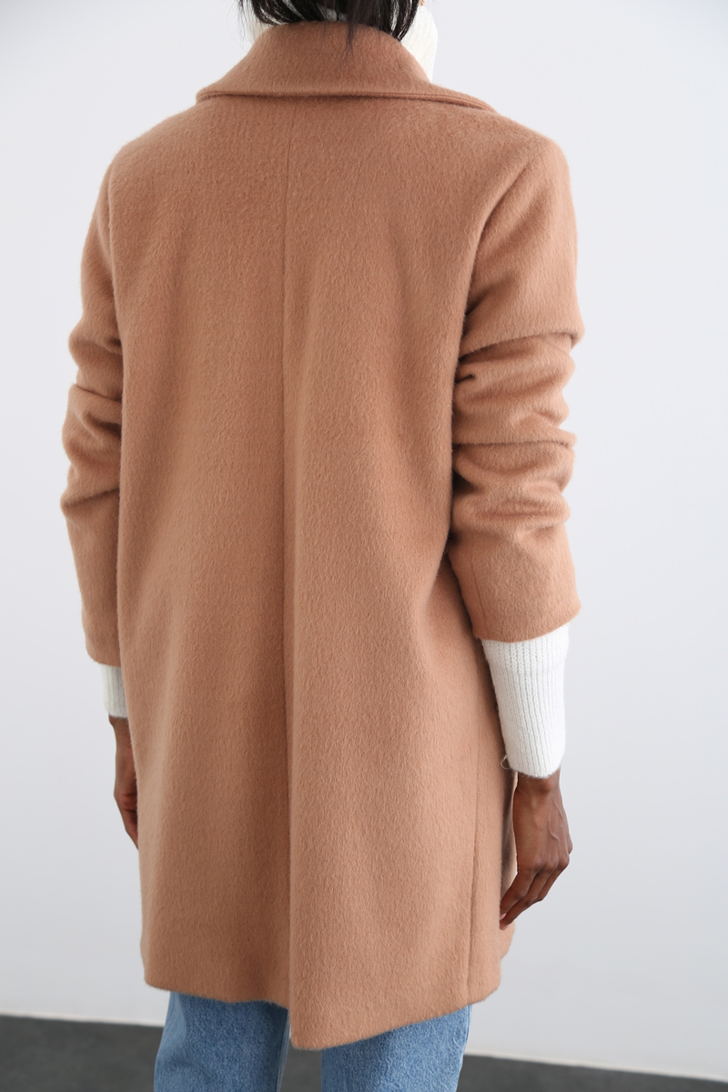 Taba Kırçıllı Dört Düğme Kaban D89282