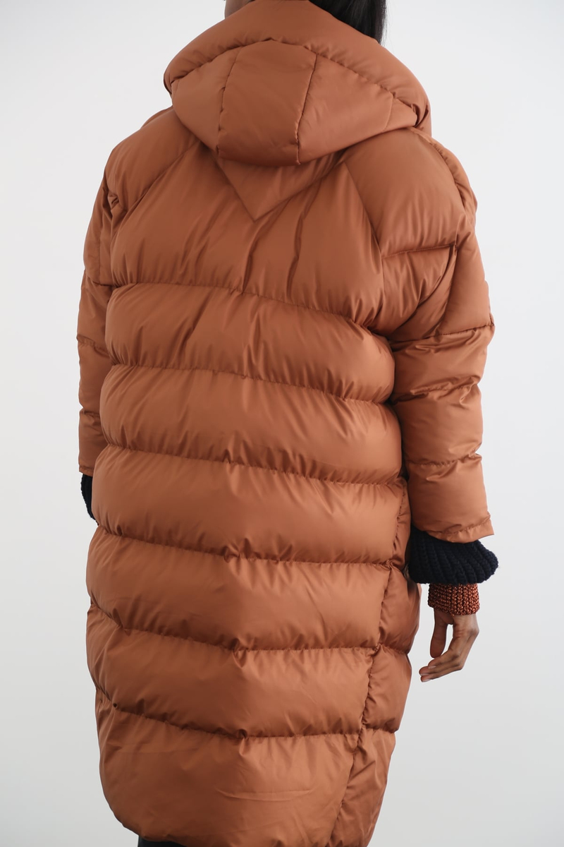 Taba Oversize Şişme Mont D89449