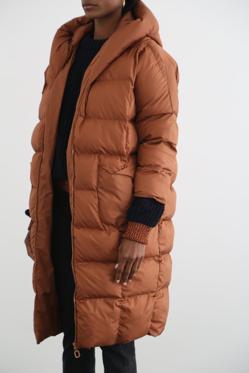Taba Oversize Şişme Mont D89449