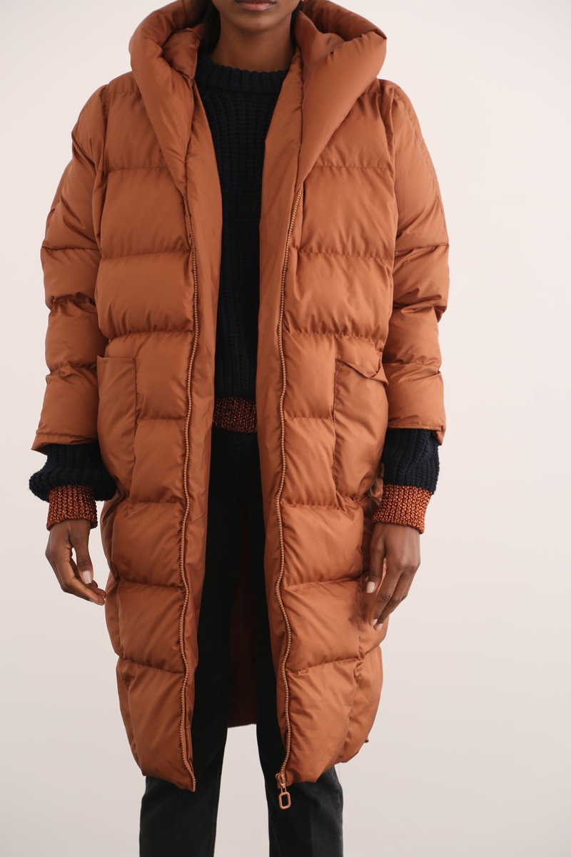 Taba Oversize Şişme Mont D89449