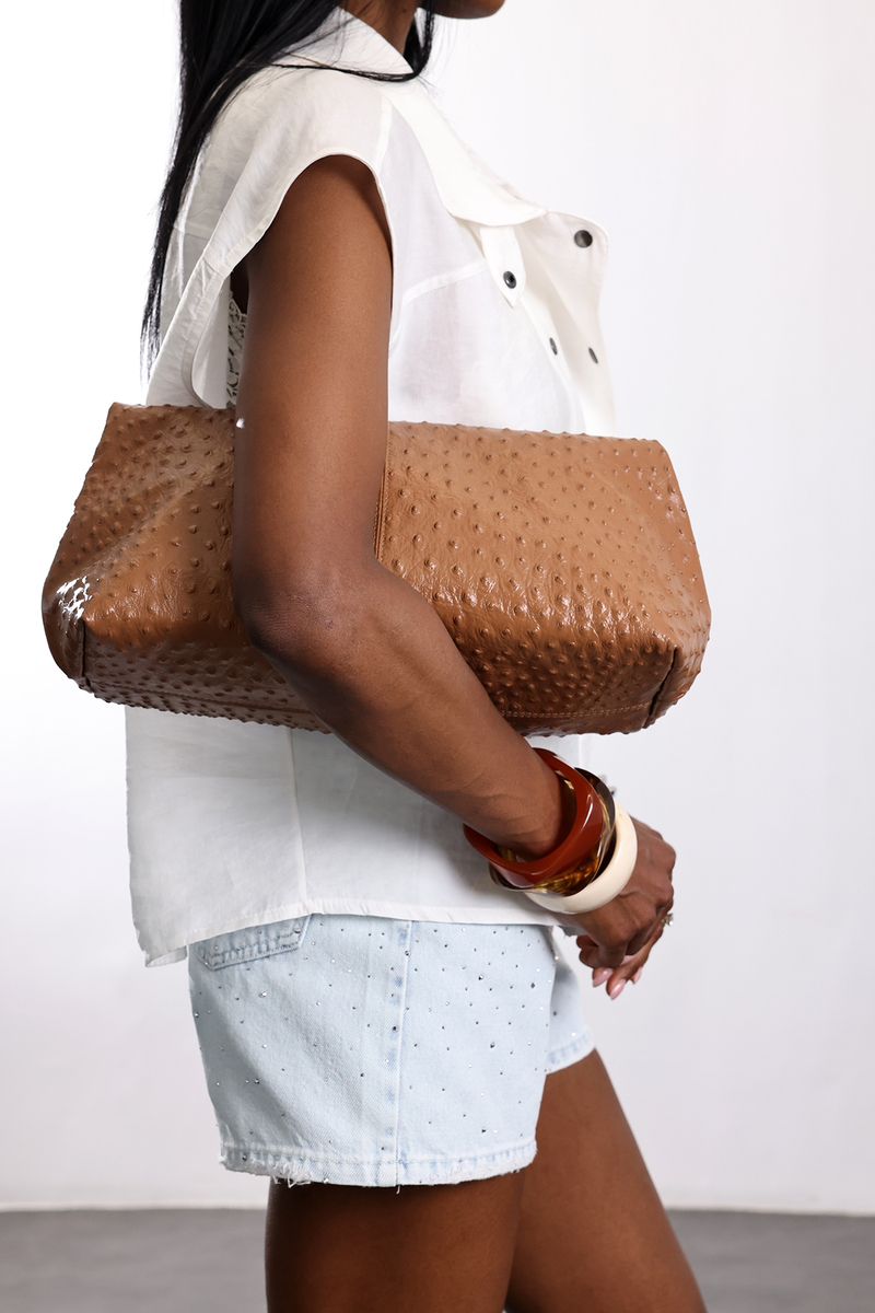 Taba Paris Deve Kuşu Clutch Çanta 7981