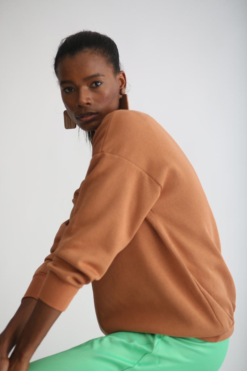 Taba Şardonlu Basic Sweatshirt 3200