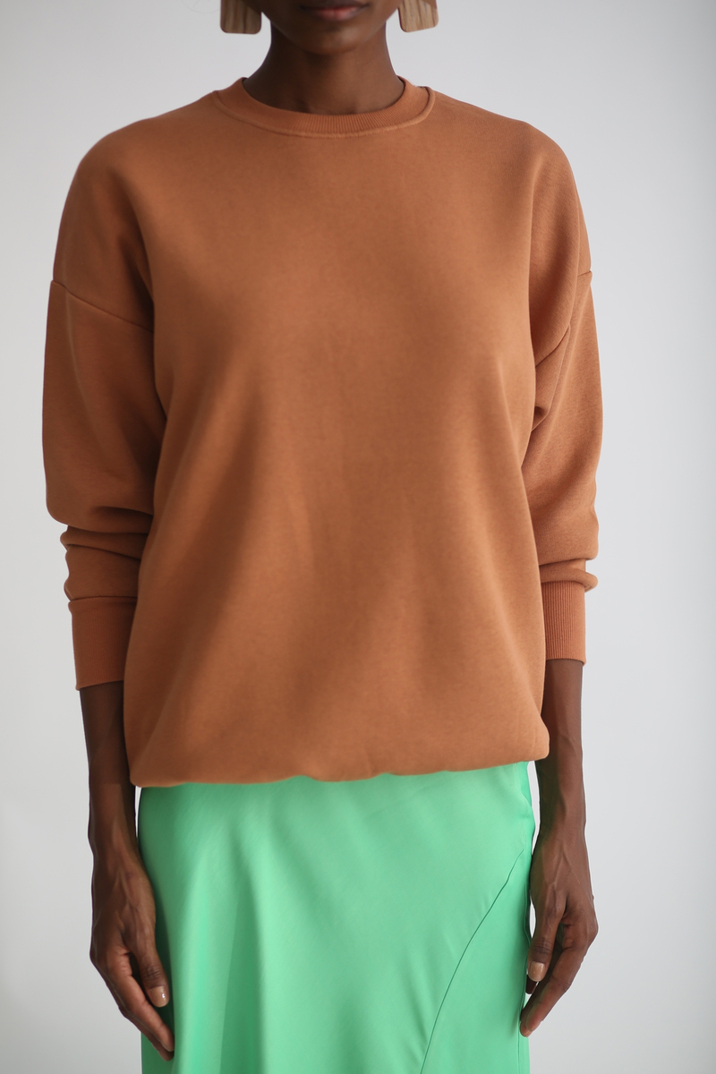 Taba Şardonlu Basic Sweatshirt 3200