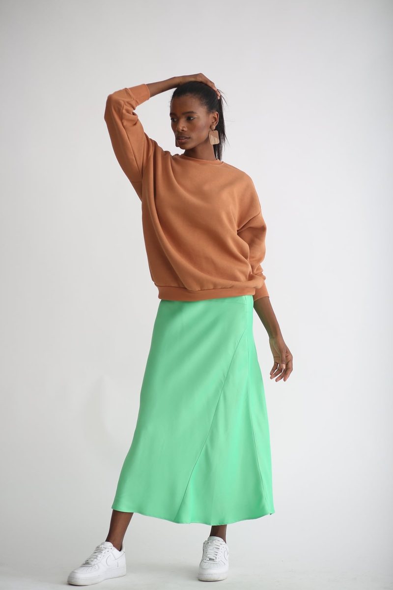 Taba Şardonlu Basic Sweatshirt 3200