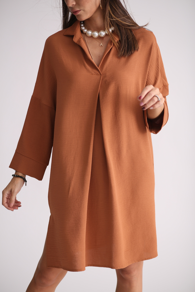 Tarçın Oversize Tek Pile Elbise 