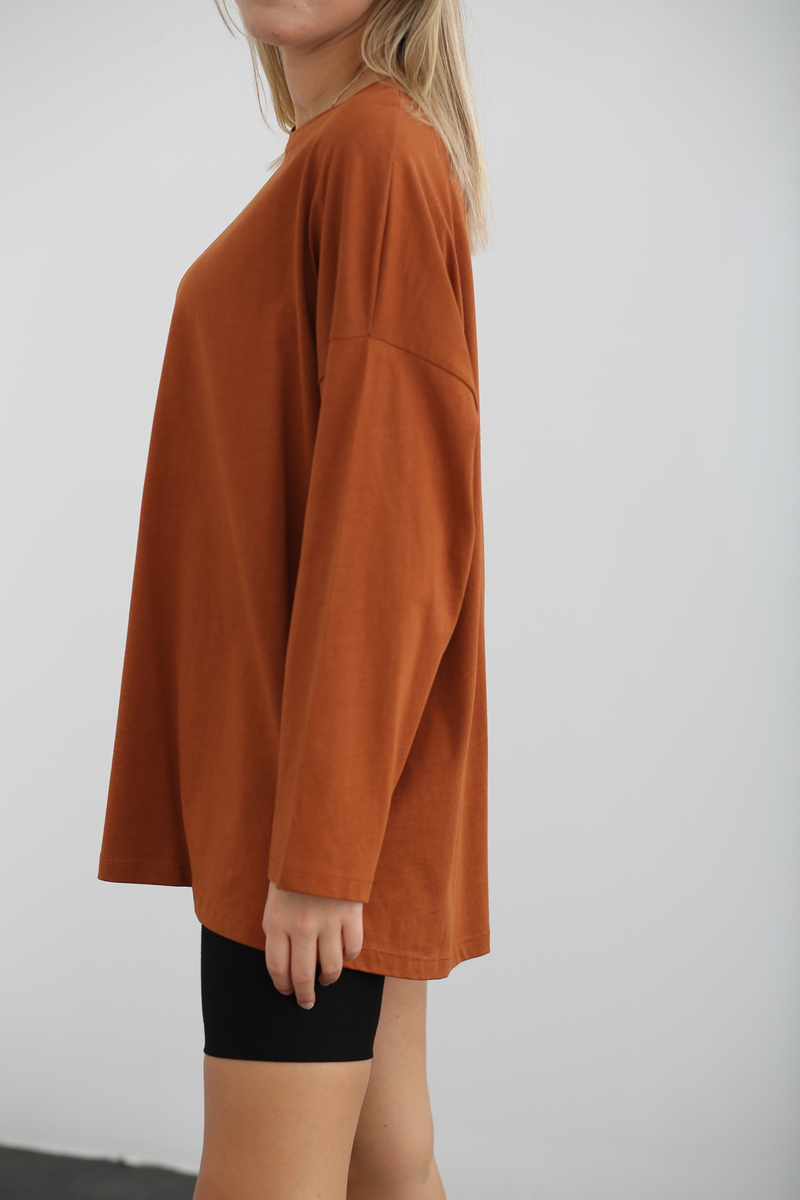Tarçın Uzun Kol Basic Tshirt 0106
