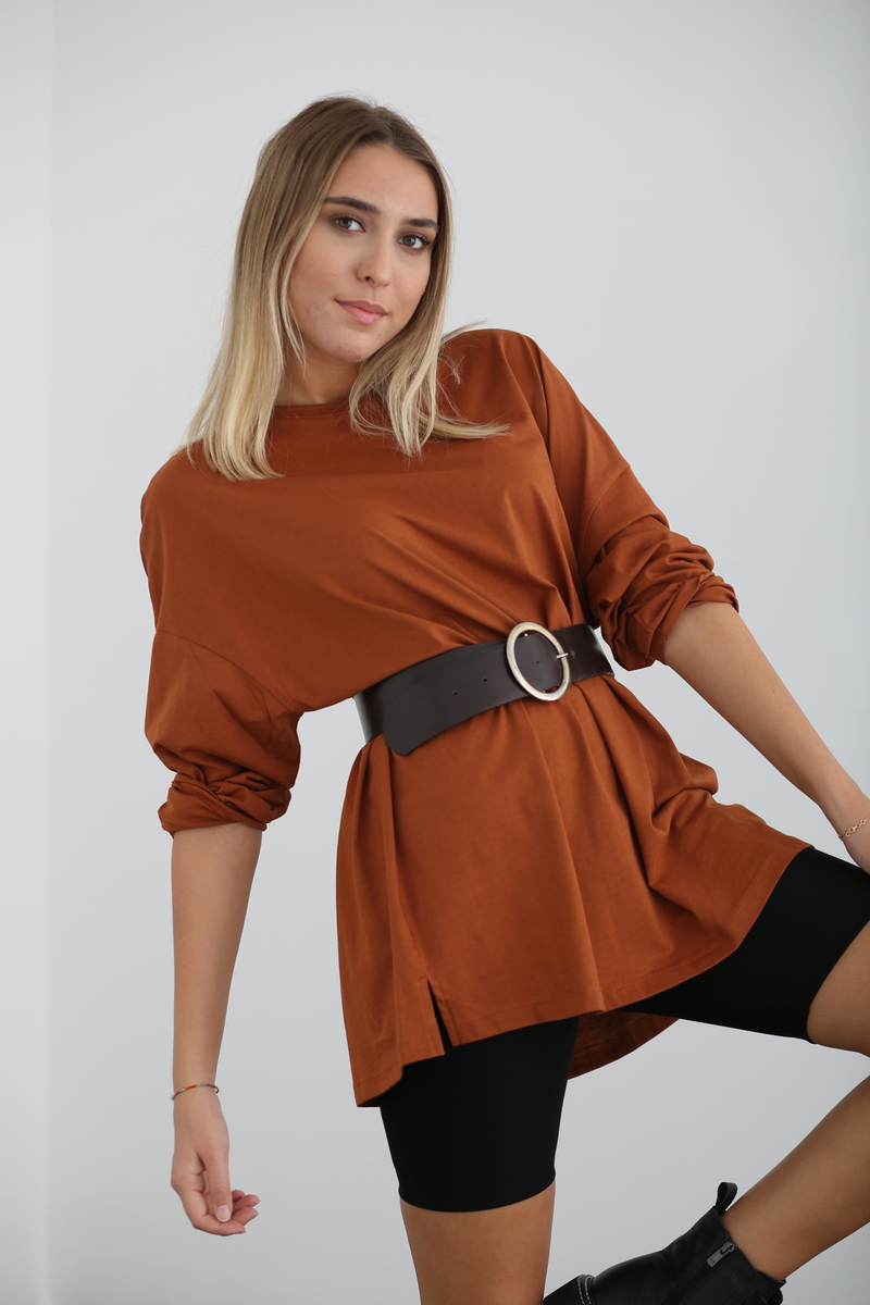Tarçın Uzun Kol Basic Tshirt 0106