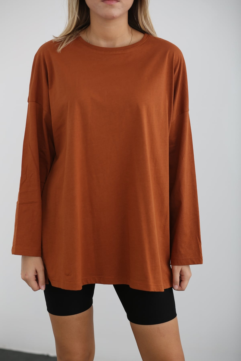 Tarçın Uzun Kol Basic Tshirt 0106