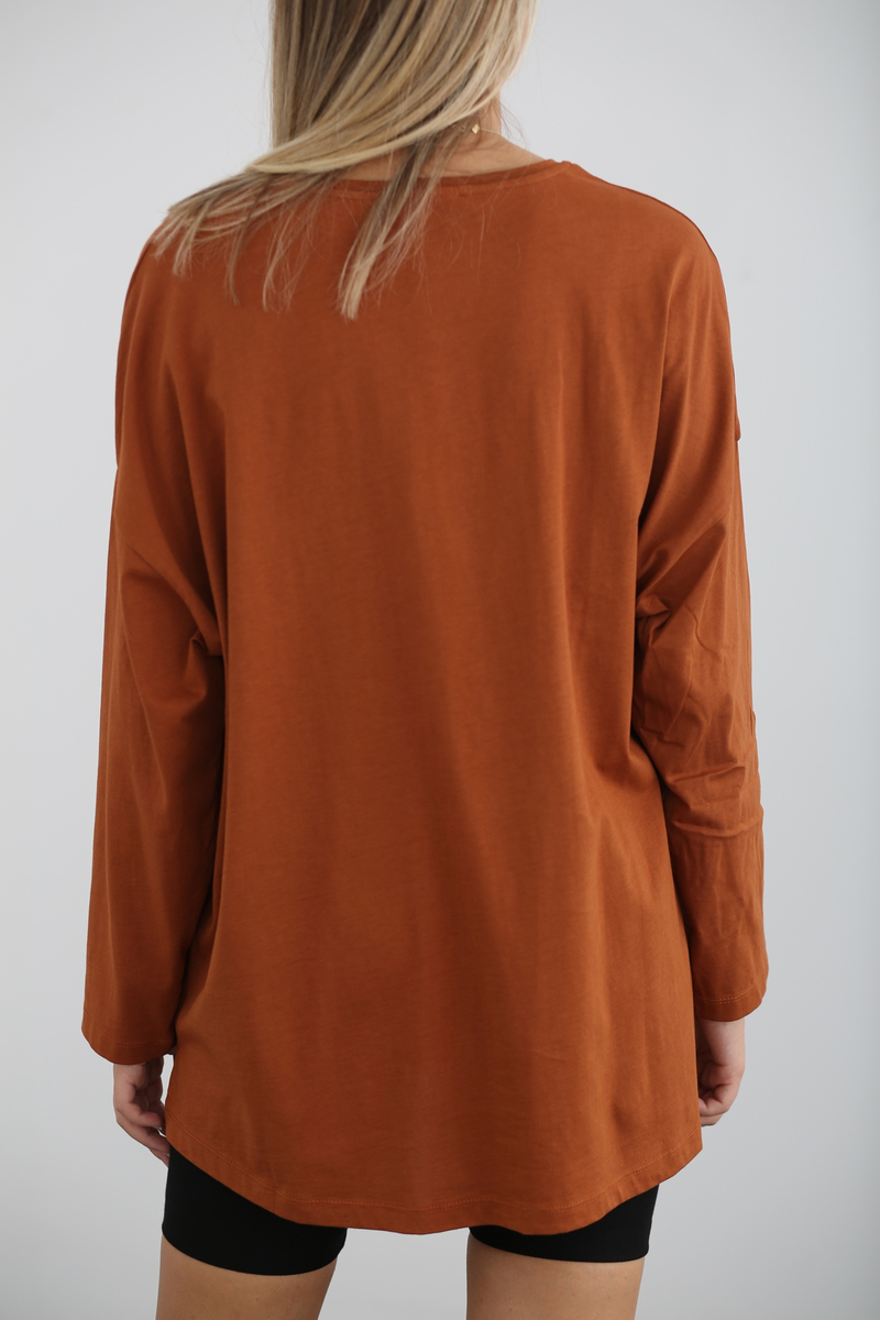 Tarçın Uzun Kol Basic Tshirt 0106