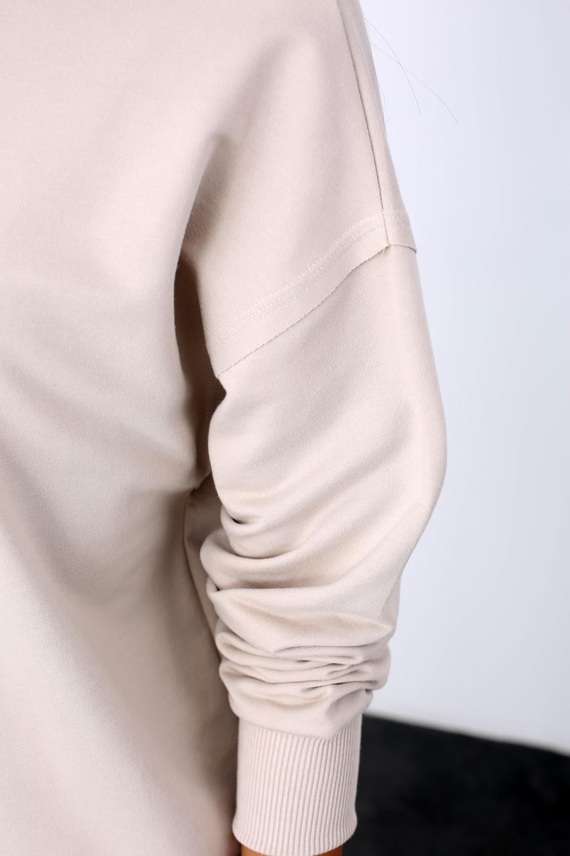 Taş Bisiklet Yaka Sweatshirt 