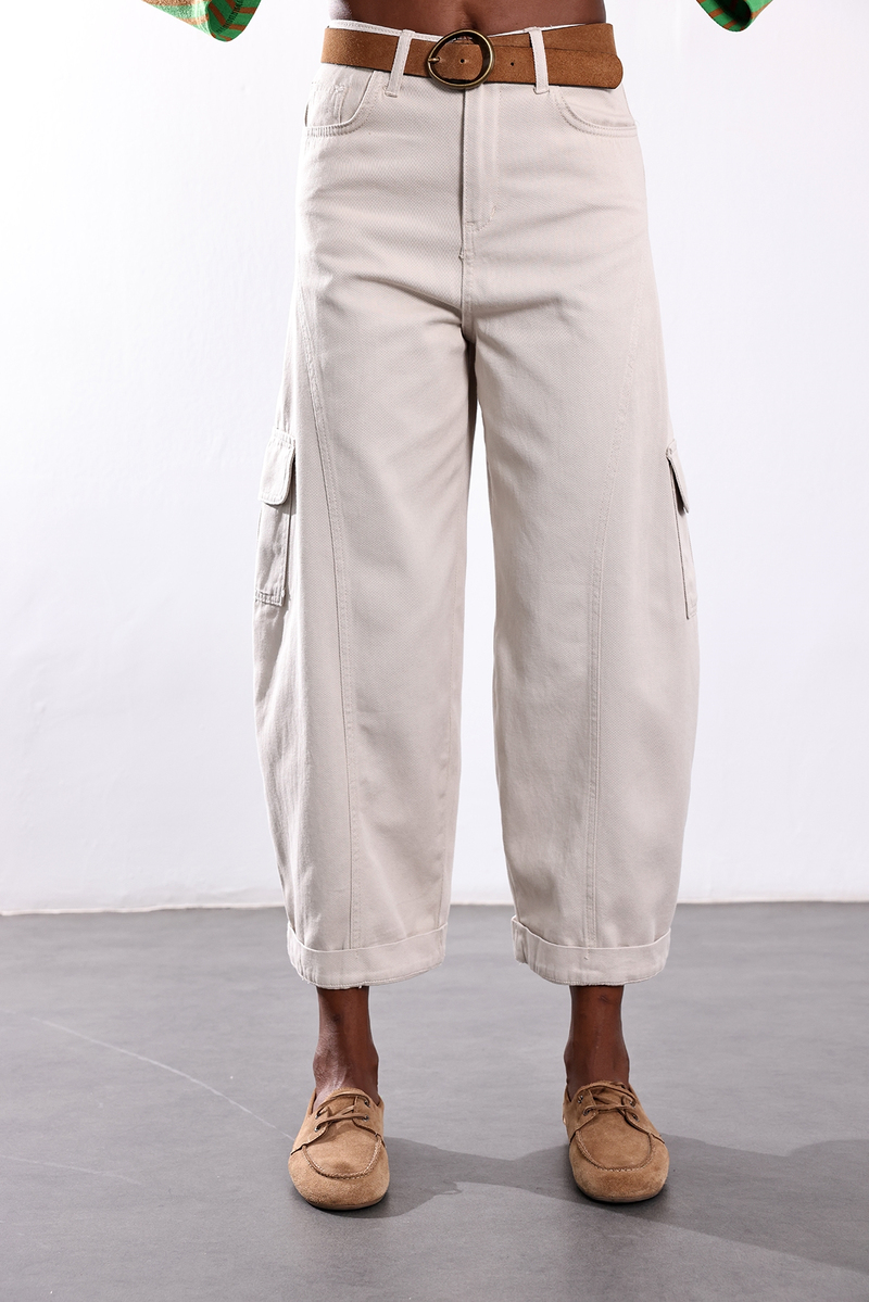 Taş Kargo Cepli Barrel Pantolon 031724