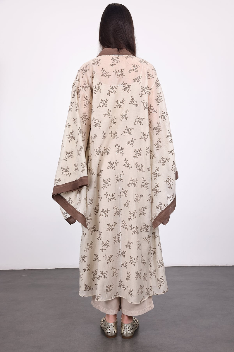 Taş Kuşaklı Nakış İşlemeli Kimono 5097