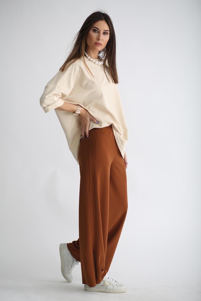 Taş Oversize Duble Kol Basic Tshirt 1280